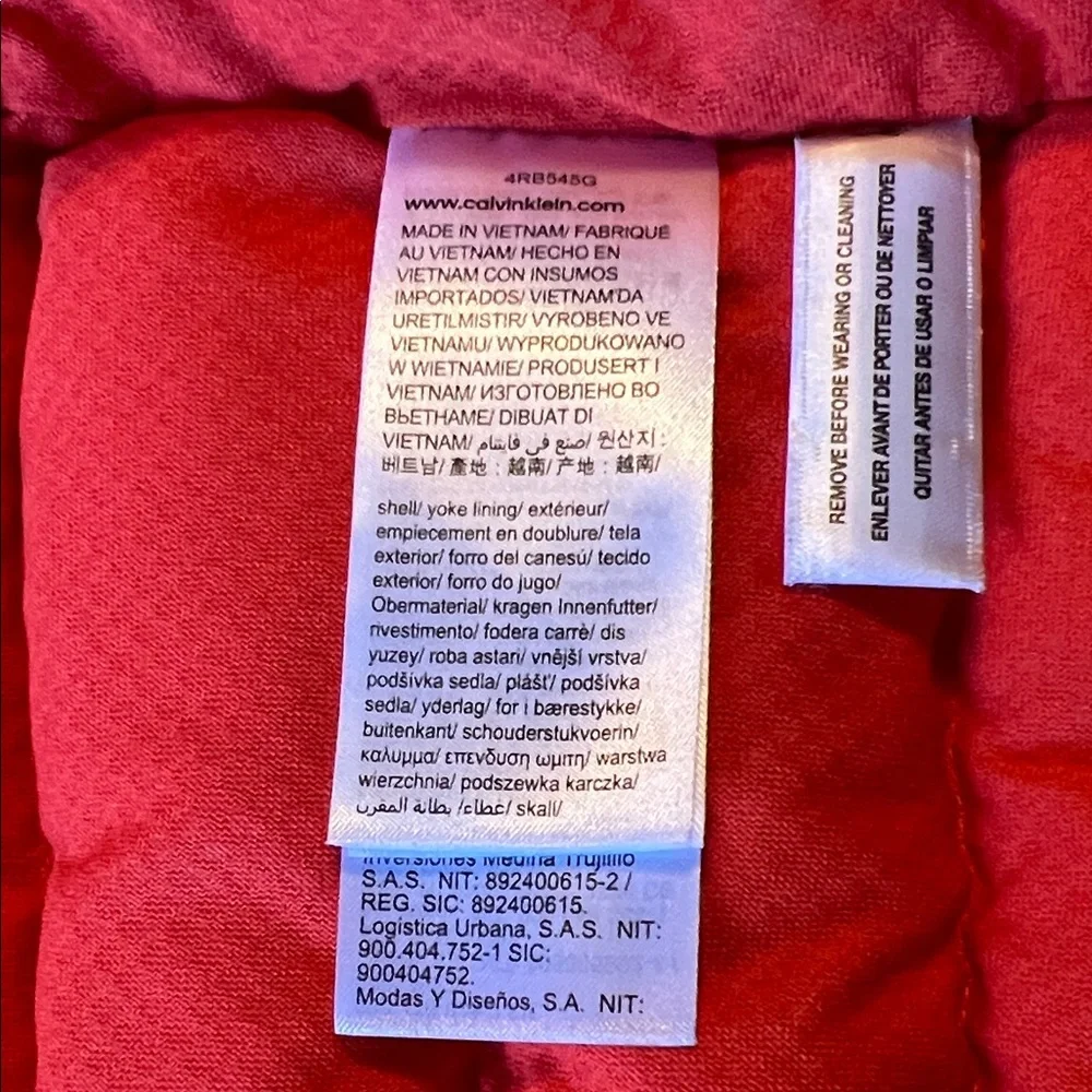 Calvin Klein Jeans Bold Orange Vest Size L EUC Outdoor Hiking Camping - Picture 8 of 11